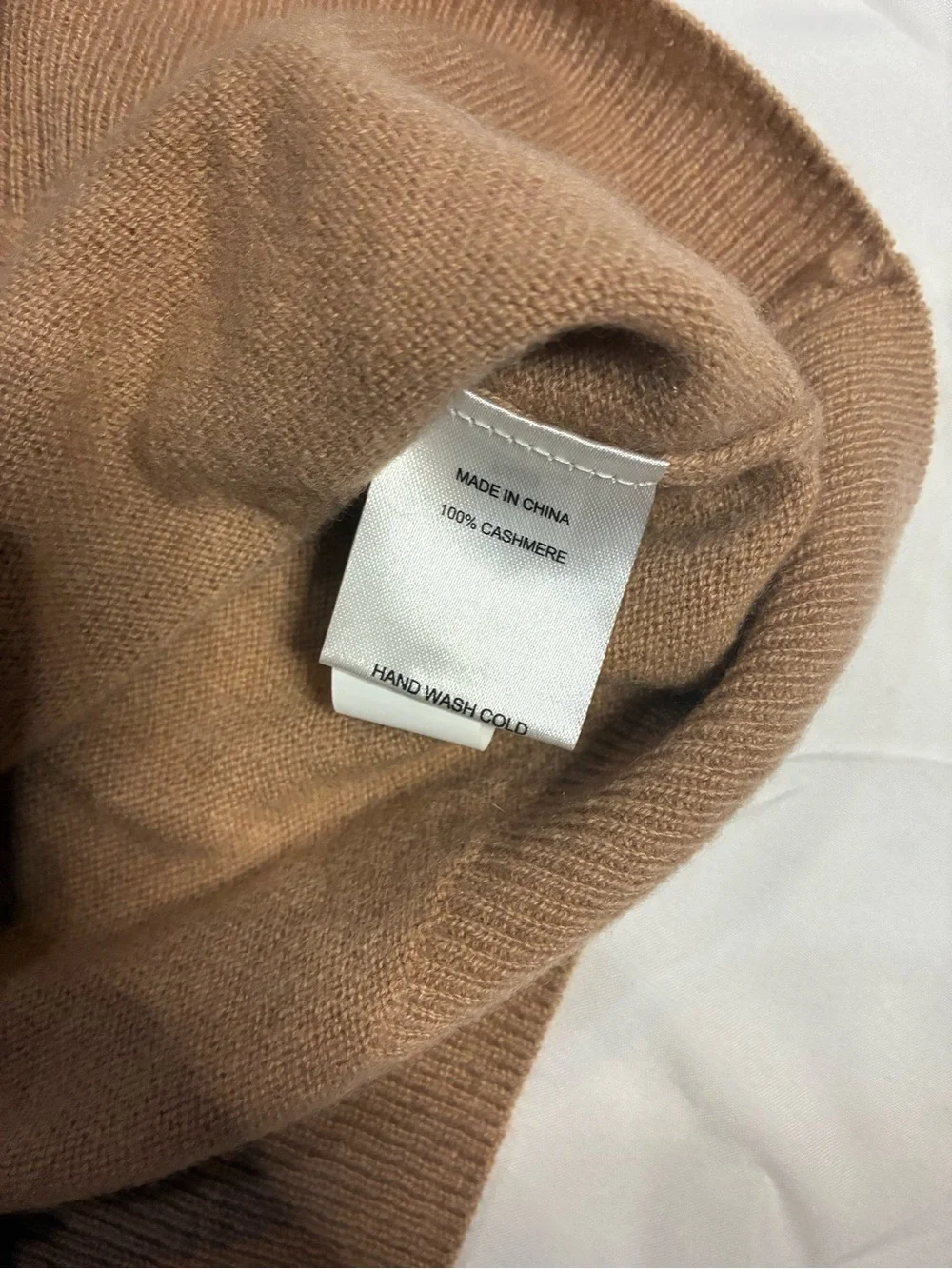 Quince 100% Cashmere Crewneck Sweater XS Camel Tan Minimalist